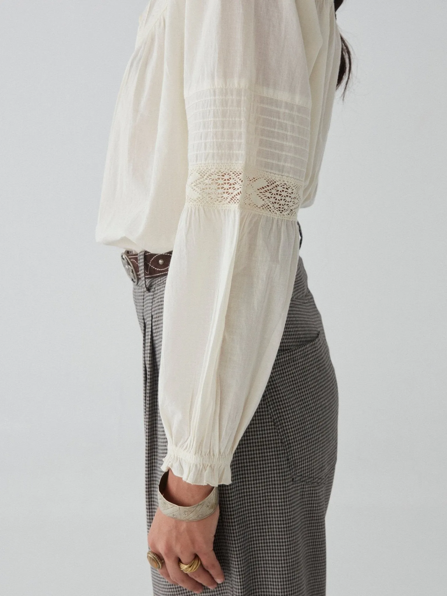 Agueda Blouse - Romance Bone