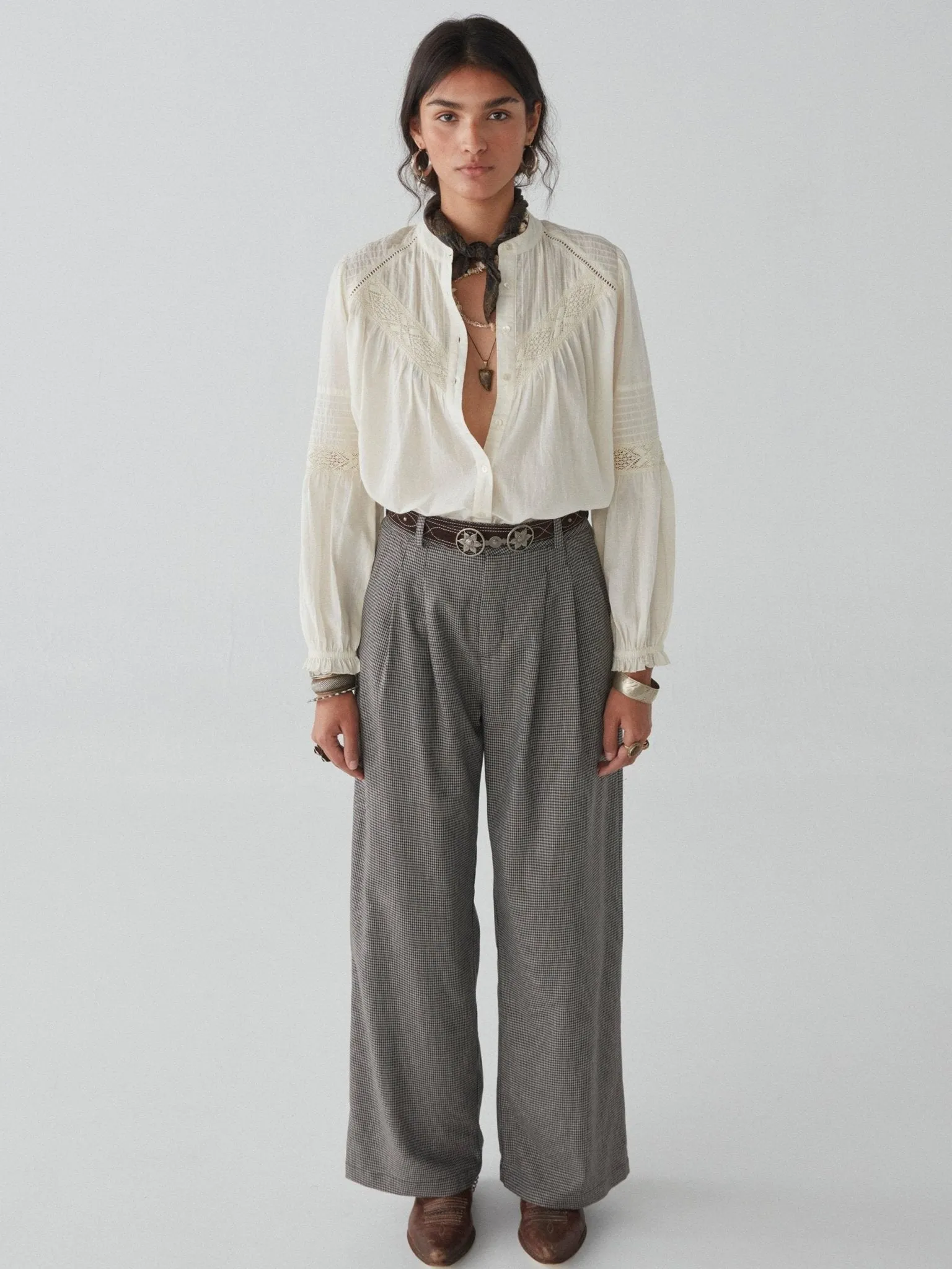 Agueda Blouse - Romance Bone