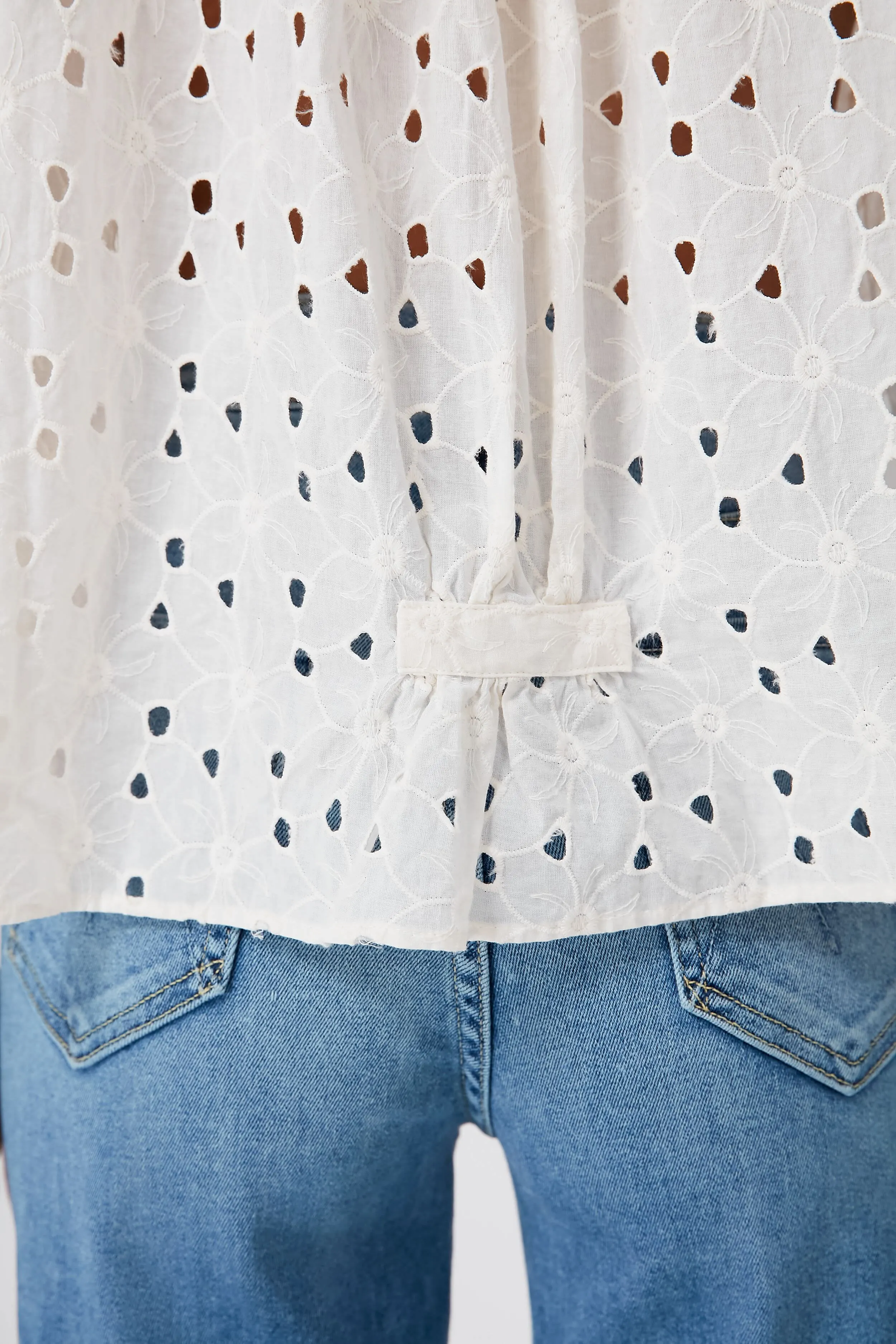 Daisy Eyelet Clover Blouse