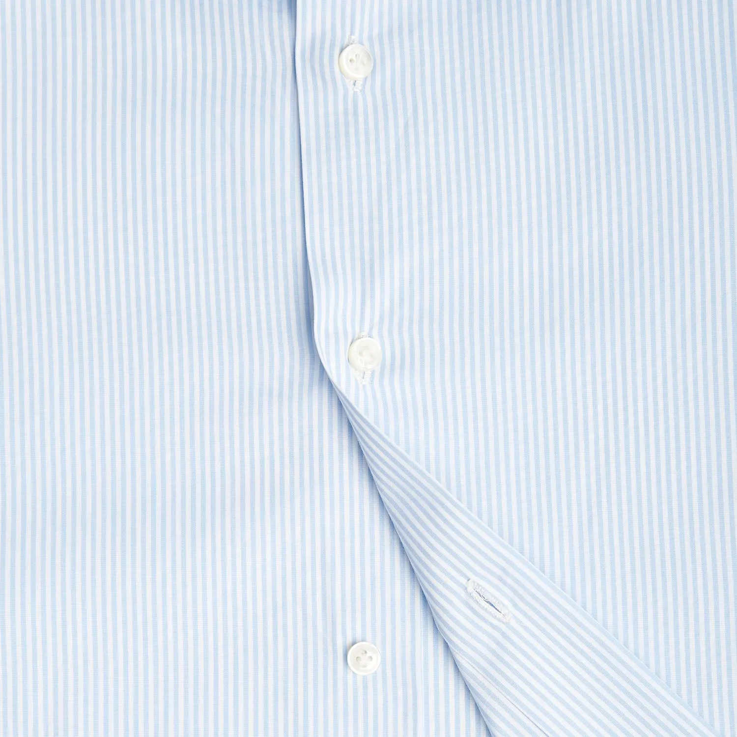 REGULAR WHITE AND LIGHT BLUE STRIPED CLASSIC SHIRT