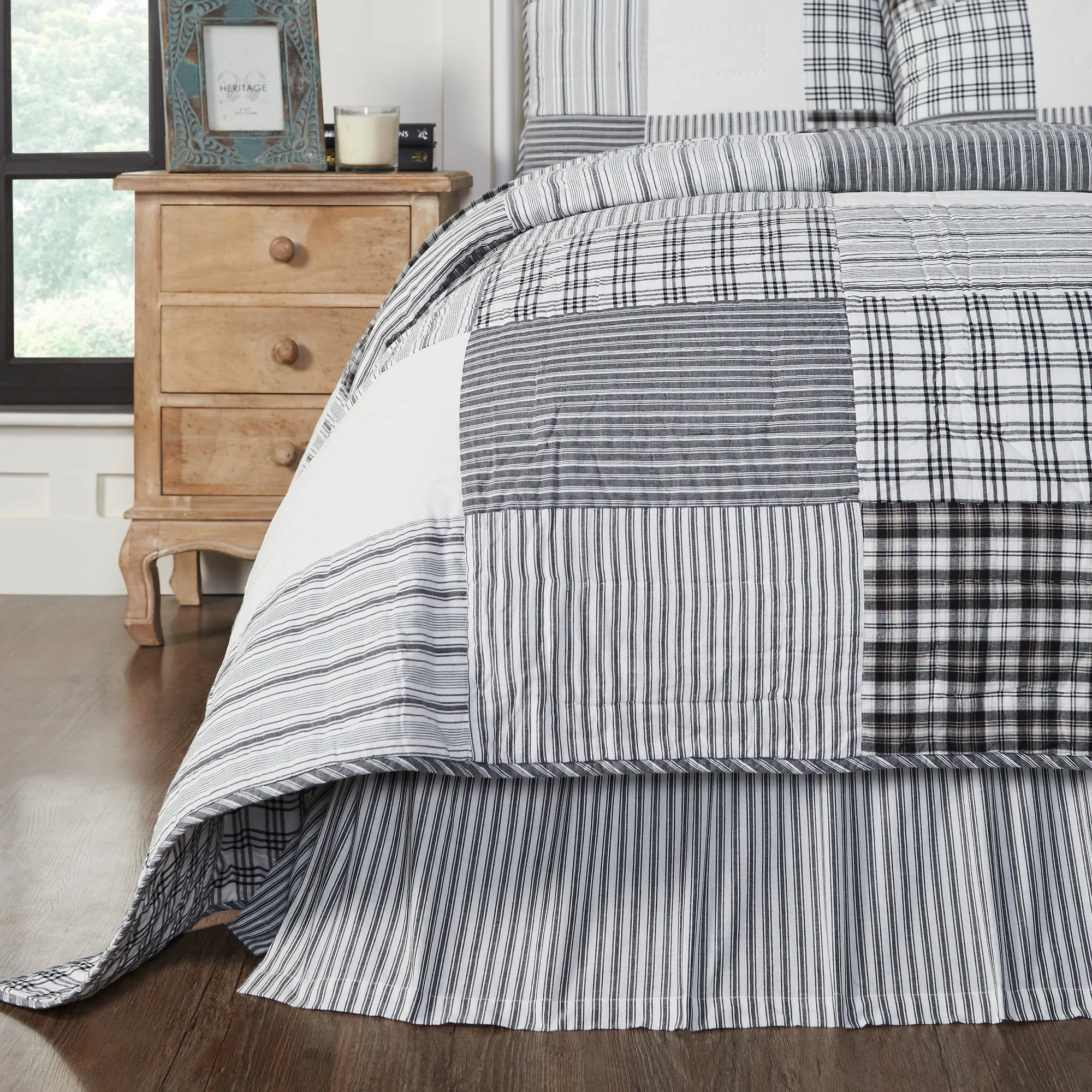 Sawyer Mill Ticking Stripe Bed Skirt
