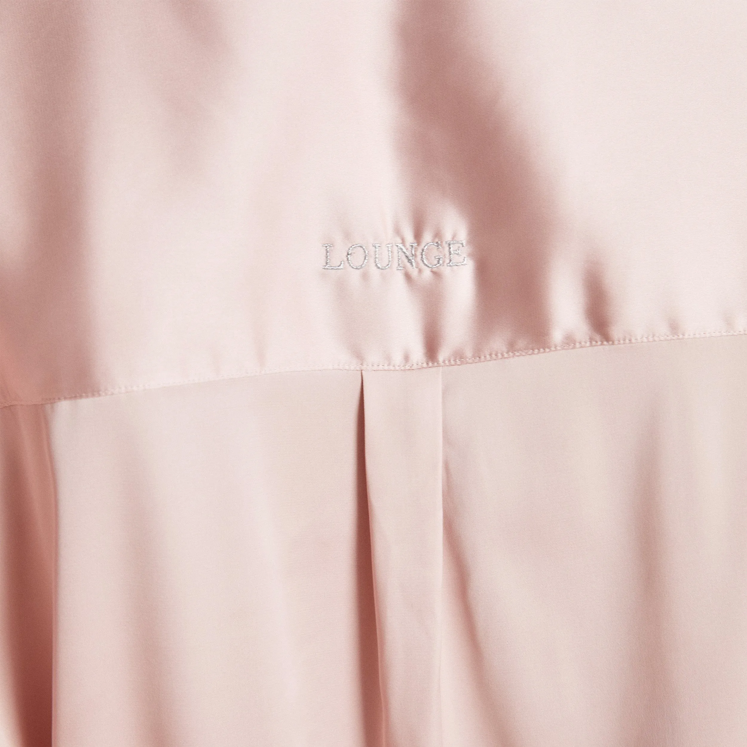 Sparkle Satin Pyjama Shirt - Blush